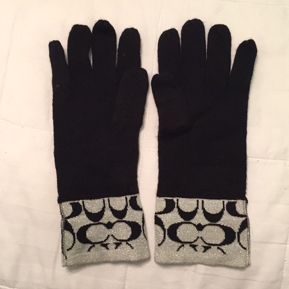 Coach Black gloves